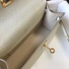 Hermes Kelly Pochette Bag In White Epsom Leather - Image 8