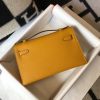 Hermes Kelly Pochette Bag In Yellow Epsom Leather - Image 2