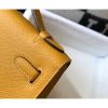 Hermes Kelly Pochette Bag In Yellow Epsom Leather - Image 6