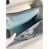 Hermes Kelly Pochette Handmade Bag In Blue Brume Swift Calfskin - Image 8