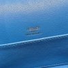 Hermes Kelly Pochette Handmade Bag In Blue Frida Swift Calfskin - Image 10