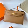 Hermes Kelly Pochette Handmade Bag In Chai Swift Calfskin - Image 2