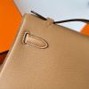 Hermes Kelly Pochette Handmade Bag In Chai Swift Calfskin - Image 8