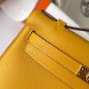 Hermes Kelly Pochette Handmade Bag In Jaune Ambre Swift Calfskin - Image 3