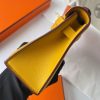 Hermes Kelly Pochette Handmade Bag In Jaune Ambre Swift Calfskin - Image 4