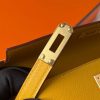 Hermes Kelly Pochette Handmade Bag In Jaune Ambre Swift Calfskin - Image 5
