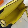 Hermes Kelly Pochette Handmade Bag In Lime Swift Calfskin - Image 6