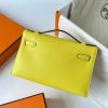 Hermes Kelly Pochette Handmade Bag In Lime Swift Calfskin - Image 2