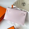 Hermes Kelly Pochette Handmade Bag In Mauve Pale Swift Calfskin - Image 2