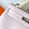 Hermes Kelly Pochette Handmade Bag In Mauve Pale Swift Calfskin - Image 4