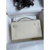 Hermes Kelly Pochette Handmade Bag In Nata Swift Calfskin - Image 2