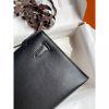 Hermes Kelly Pochette Handmade Bag In Black Swift Calfskin - Image 5