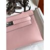 Hermes Kelly Pochette Handmade Bag In Rose Sakura Swift Calfskin - Image 2