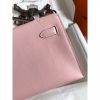 Hermes Kelly Pochette Handmade Bag In Rose Sakura Swift Calfskin - Image 3