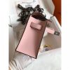 Hermes Kelly Pochette Handmade Bag In Rose Sakura Swift Calfskin - Image 6