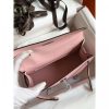 Hermes Kelly Pochette Handmade Bag In Rose Sakura Swift Calfskin - Image 7