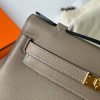 Hermes Kelly Pochette Handmade Bag In Taupe Swift Calfskin - Image 2