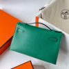 Hermes Kelly Pochette Handmade Bag In Vert Vertigo Swift Calfskin - Image 2