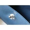 Hermes Mini Lindy Bag In Blue Agate Clemence Leather - Image 8