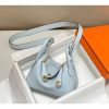 Hermes Lindy Mini Bag In Blue Brume Clemence Leather - Image 6