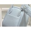 Hermes Lindy Mini Bag In Blue Brume Clemence Leather - Image 8