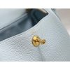 Hermes Lindy Mini Bag In Blue Brume Clemence Leather - Image 3