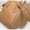 Hermes Lindy Mini Bag In Chai Clemence Leather - Image 5
