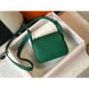 Hermes Lindy Mini Bag In Green Clemence Leather - Image 2