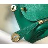 Hermes Lindy Mini Bag In Green Clemence Leather - Image 6