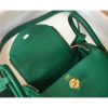 Hermes Lindy Mini Bag In Green Clemence Leather - Image 4