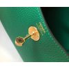 Hermes Lindy Mini Bag In Green Clemence Leather - Image 7