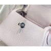 Hermes Lindy Mini Bag In Mauve Pale Clemence Leather - Image 3