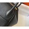 Hermes Mini Lindy Bag In Black Clemence Leather - Image 6