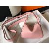 Hermes Mini Lindy Bag In Pink Clemence Leather - Image 3