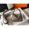 Hermes Mini Lindy Bag In Taupe Clemence Leather - Image 3