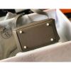 Hermes Mini Lindy Bag In Taupe Clemence Leather - Image 4