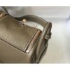 Hermes Mini Lindy Bag In Taupe Clemence Leather - Image 6