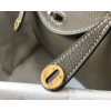 Hermes Mini Lindy Bag In Taupe Clemence Leather - Image 7