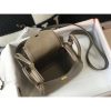 Hermes Mini Lindy Bag In Taupe Clemence Leather - Image 2