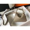 Hermes Mini Lindy Bag In Gris Tourterelle Clemence Leather - Image 2
