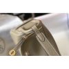 Hermes Mini Lindy Bag In Gris Tourterelle Clemence Leather - Image 4