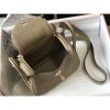 Hermes Mini Lindy Bag In Gris Tourterelle Clemence Leather - Image 7