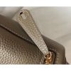 Hermes Mini Lindy Bag In Gris Tourterelle Clemence Leather - Image 8