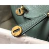 Hermes Mini Lindy Bag In Vert Amande Clemence Leather - Image 7