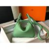 Hermes Lindy Mini Bag In Vert Criquet Clemence Calfskin - Image 2