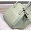 Hermes Lindy Mini Bag In Vert Fizz Clemence Leather - Image 6