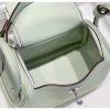 Hermes Lindy Mini Bag In Vert Fizz Clemence Leather - Image 9