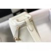 Hermes Mini Lindy Bag In White Clemence Leather - Image 4