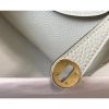 Hermes Mini Lindy Bag In White Clemence Leather - Image 5