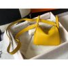 Hermes Mini Lindy Bag In Yellow Clemence Leather - Image 3